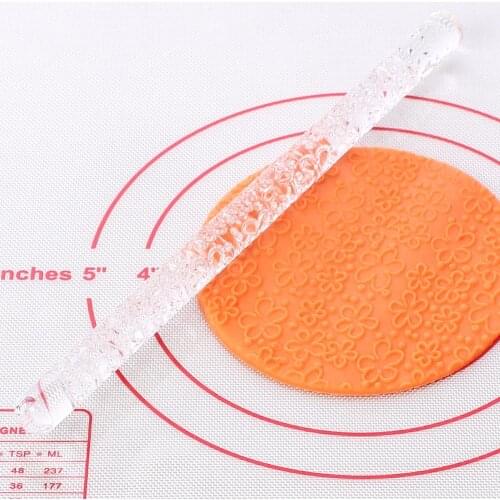 Fondant Tools Acrylic Rose Rolling Pin for Cake Design Color Transparent 51018 Gift