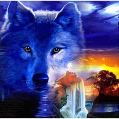 New Arrivals 5D DIY Full Round/Square Diamond Painting Animal Wolf 3D Embroidery Cross Stitch Rhinestone Mosaic Home Decor Y1188