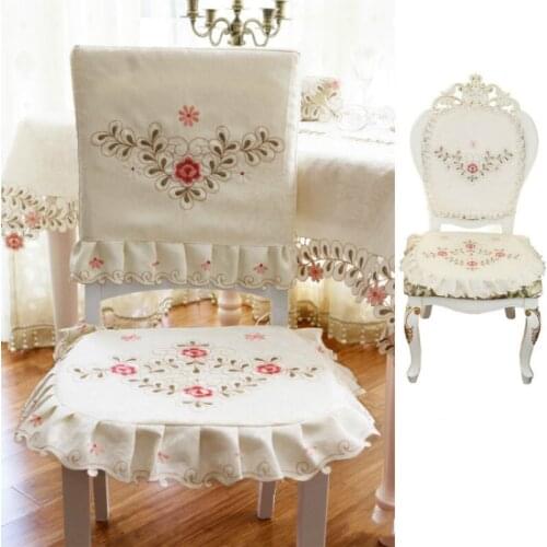 Embroidered chair cushion for dining chair cushion of garden cloth art dining room cushion of European seat cushion can be taken