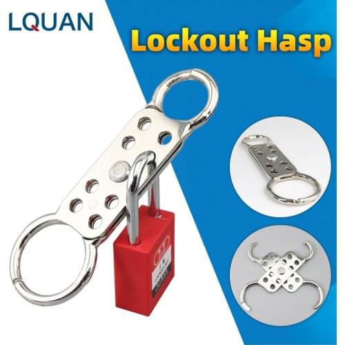 Silver Double-end Holes Aluminum Alloy Multiple Lockout Hasp for 8 Locks