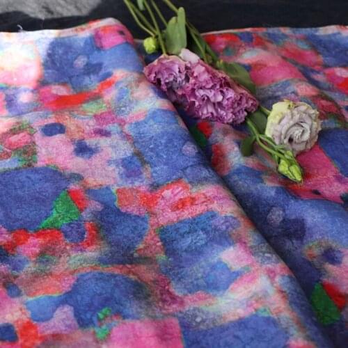 Natural Pure 100% ramie Linen cloth Printed fabric for dresses robe Summer thin tissu diy handmade Sewing DIY