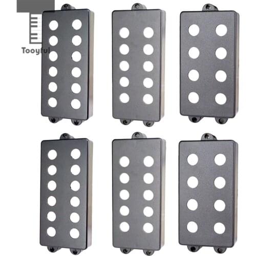Tooyful 2Pcs Black Plastic Pickup Cover Humbucking Open Double Coil for 4-6 String Electric Bass