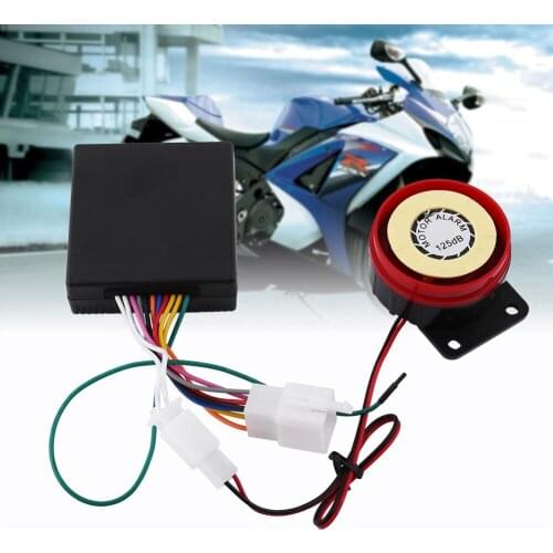 Universal Motorcycle Alarm System Scooter Anti-theft Security Alarm System Two-way with Engine Start Remote Control Key Fob