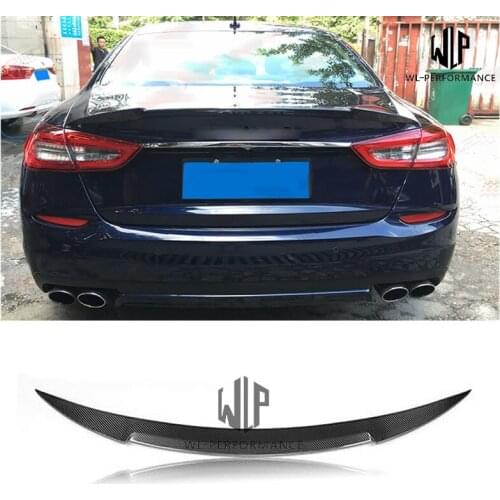 High Quality Carbon Fiber Trunk Rear Spoiler Wing For Maserati Quattroporte Car body kit 13-16