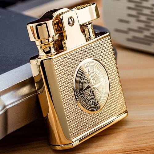 Honest high grade Kerosene gasoline petroleum oil cigarette lighter Luxury old retro copper Mens Smoking Accessorie Gadget gift