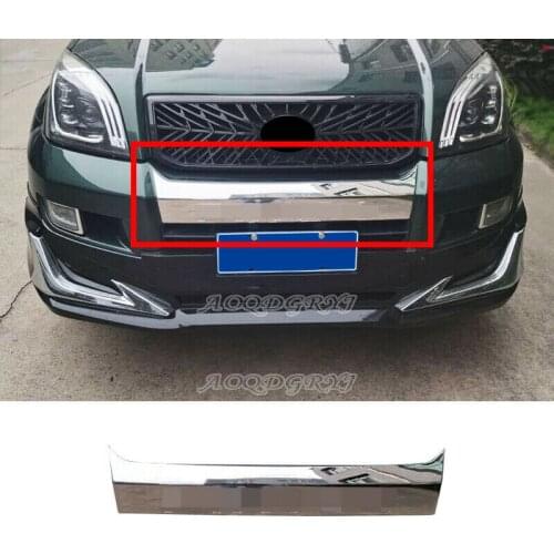 For Toyota Prado 2003-2009 ABS Chrome Front Bumper Moulding Trim protection Cover Car Styling Accessories