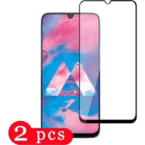 2Pcs 9D full cover for samsung galaxy M10 M20 M30 M30S tempered glass protective film phone screen protector on glass smartphone