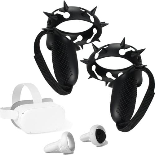 VR Accessories Controller Silicone Grip Protective Cover For Oculus Quest 2 VR Touch Controller Case With Knuckle Strap Handle