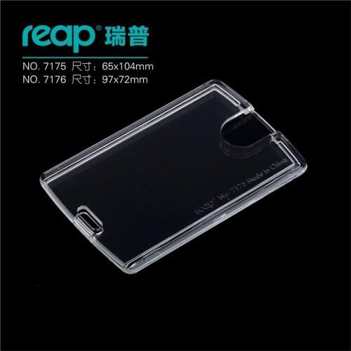 Hard Transparent Acrylic Crystal Staff Identification Name Badge ID Access Exhibition Card With Lanyards(Standard Size )