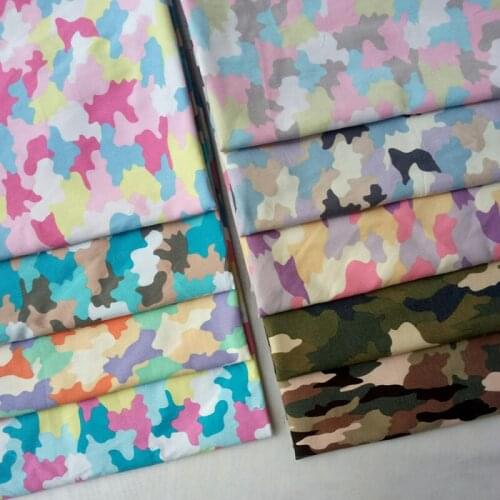 100x150cm Printed Spandex Camouflage Cotton Fabric For DIY Crafts Sewing T-shirt Casual Pants Decoration Materials