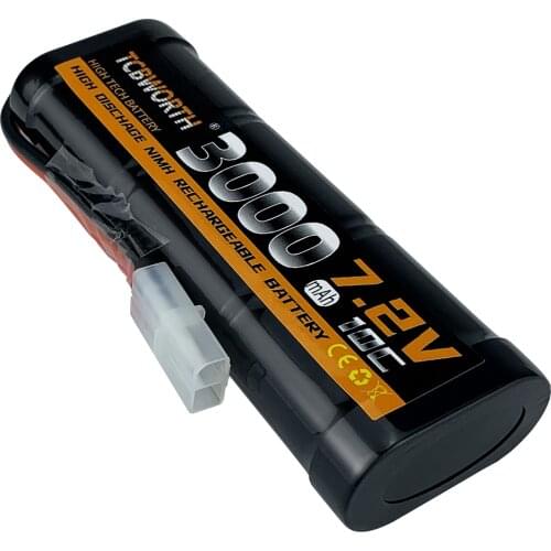 2packs New 7.2V 10C 3000 3300 3600 4200mAh RC NiMH Battery with Tamiya Plug for RC Car RC Truck Associated HPI Losi Kyosho Hobby