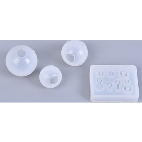 4Pcs/Set Transparent Ball Pendant Resin Mold Set Silicone Mold Epoxy Mold Diy Jewelry Making Tools