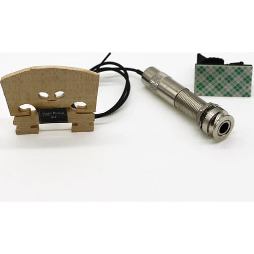 5pcs Violin Pickup Bridge Bow Strings For 4/4 Violin Bridge Musical Instruments Accessories