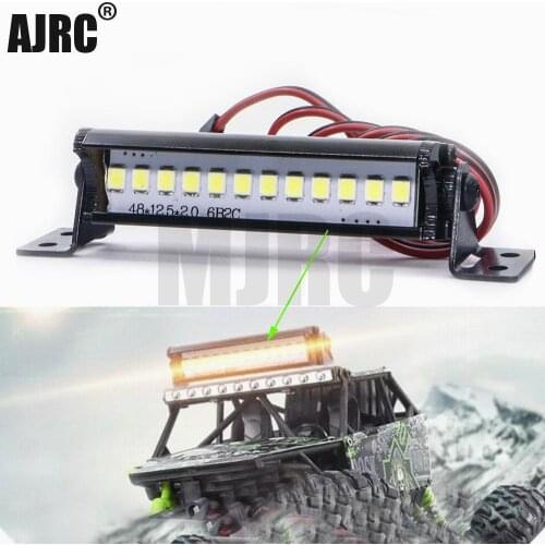 50mm RC LED Light Bar LEDs Lamp 1:10 RC Car Part for TRX4 90046 90048 SCX10 bright LED lights cool accessory for model car trx-6