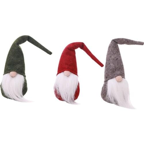 9 PCS Christmas Decorations Gnomes Handmade Swedish Tomte Santa Scandinavian Figurine Plush Elf Doll Ornaments Wholesale XB