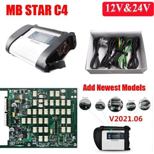 A+ Super Quality MB Star C4 Multiplexer V2020.12 MB SD Connect Compact 4 Diagnostic Tools Full Set Cable Professional Diagnosis