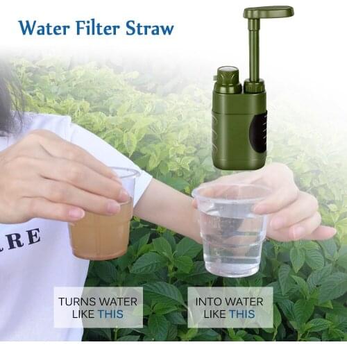 Emergency Water Purifier Camping Outdoor Water Filter Straw Replacement Filter Water Filtration Purifier for Outdoor Survival