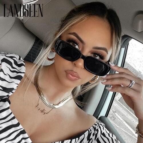 Brand Small Square Sunglasses Women Fashion Designer Rectangle Sun Glasses Female Vintage Black Eyewear Ladies Driving Goggles