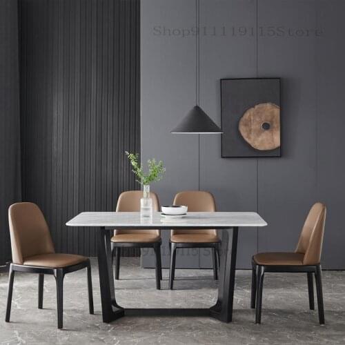 Domestic Nordic Solid Wood Dining Chair Hotel Cafe Restaurant Back Leisure Chair Leather Luxury Small Family Wooden Chair