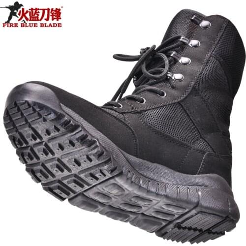 Fire Blue Blade Summer Mesh Breathable 07 Ultra-Light Combat Mens Hight-Top Special Forces Military Tactical Combat Boots