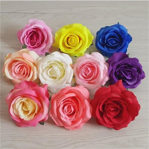 Artificial Silk Flowers Wholesale Bulk Fake Flower Heads 8cm Craft Flowers 50 pcs for Wedding Backdrops diy Flower Wall