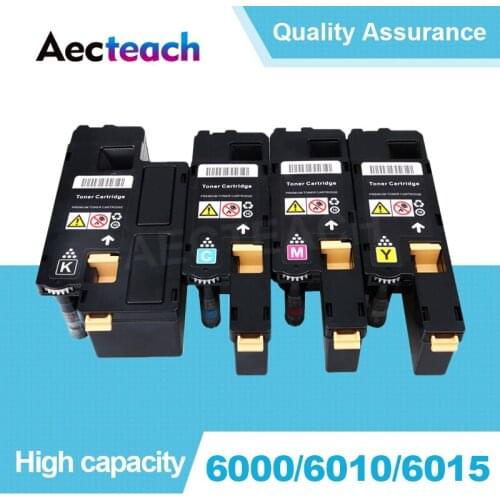 Aecteach 6000 6010 6015 Toner Cartridge Compatible For Xerox Phaser 106R01634 106R01631 106R01632 106R01633 106R01630 106R01627