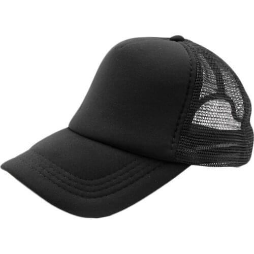 Summer Plain Trucker Mesh Hat Snapback Blank Baseball Cap Adjustable Size Men Women