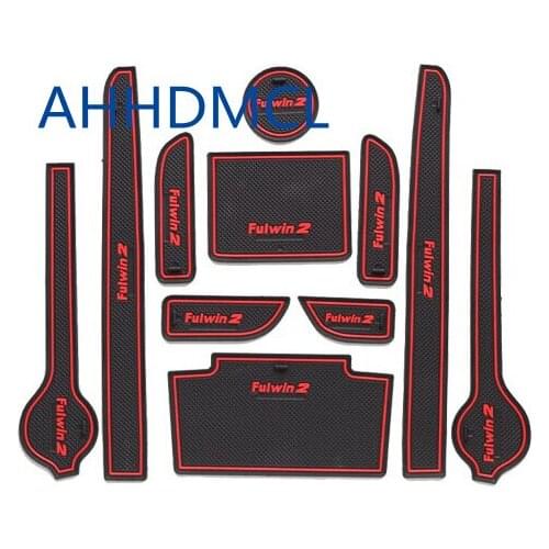 Car Door Groove Mat Gate Slot Cup Armrest Storage Pad Mat For Chery Fulwin 2 2010 2011 2012