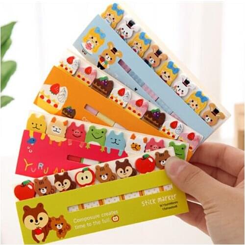 Free shipping 30pack Mini rabbit squirrel row seat notes cute childrens homework label memo sticky Stationery