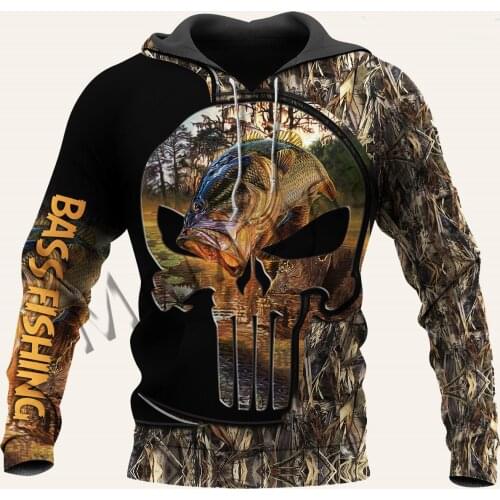 Fashion Animal Fish Dass Fishing Art Men Women Casual Sportswear 3D Print Streetwear Hoodie / Sweatshirt / Jacket /Harajuku S-14