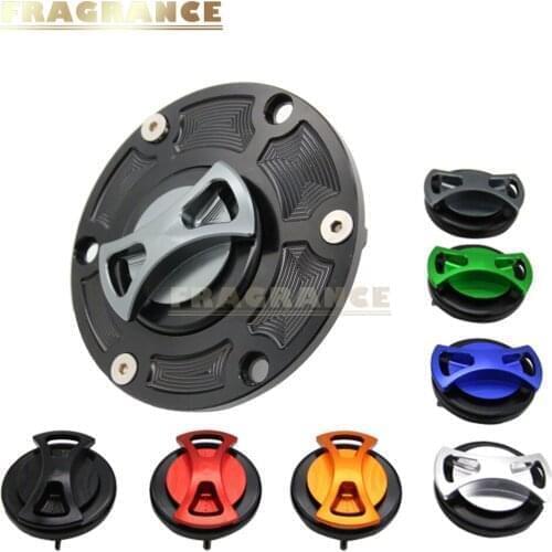 Motorcycle CNC Aluminum Fuel Tank Cap Gas Oil Tank Cover Petrol Cover for Kawasaki ZRX-1200 1999 - 2000