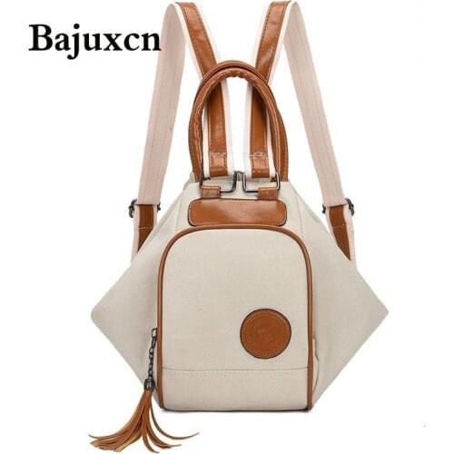 2021 New High Quality nylon tassel Backpack Women Shoulder Bags Multifunction Travel Backpack School Bags for Girls Bagpack