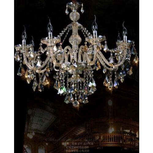New fashion light K9 Crystal Chandelier Modern 8 Lights Candle Crystal ceiling light for dining room living room bedroom led
