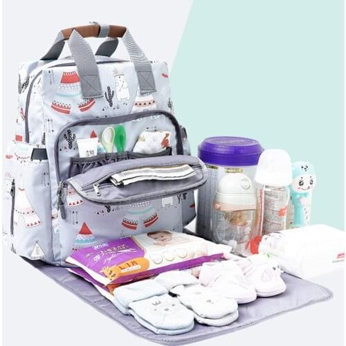 New 2021 Mummy Diaper Bag Baby Stroller Bags Waterproof Women Handbag Maternity Nursing Diaper Nappy Backpack Travel Bags