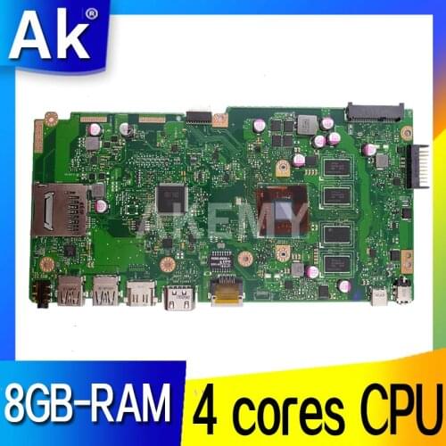 NEW!X540SA laptop mainboard 8GB-RAM 4 cores CPU REV 2.0 For Asus X540 X540S X540SA X540SA laptop motherboard Test ok