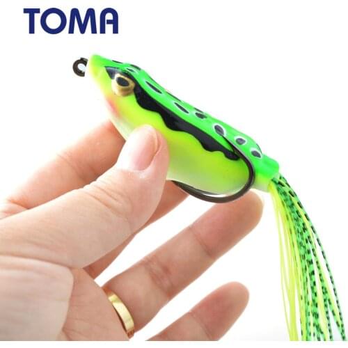 TOMA Topwater Soft Frog Plastic Bait Handmade Fishing Lure 60mm 18g Snakehead Baits Bass Frog Fishing Tackle