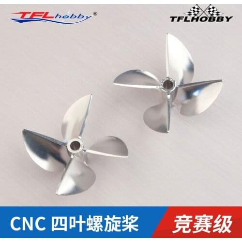 CNC machining all-metal four-blade propeller for RC boat