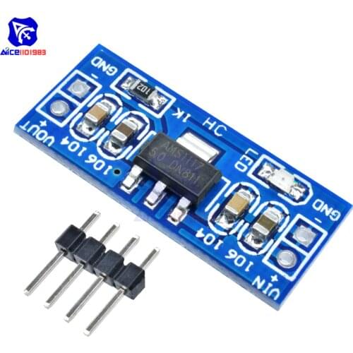 10PCS/Lot SMD AMS1117 DC-DC Step Down Buck Converter Power Supply Module DC 4.75-12V to 1.2V 1.5V 1.8V 2.5V 3.3V 5V for Arduino