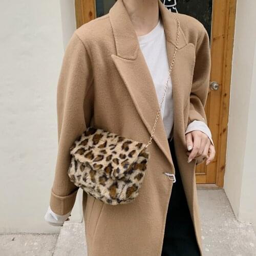 Casual Plush Solid Color Shoulder Bag Fashion Autumn Winter Women Small Square Bags Travel Simple Chain Crossbody Handbags New