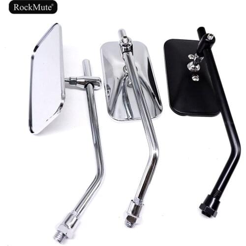 Adjustable Rear View Side Mirrors Rectangle For Aprilia/BMW/DUCATI/HONDA/YAMAHA/KAWASAKI/Triumph Universal Motorcycle Retro Bike