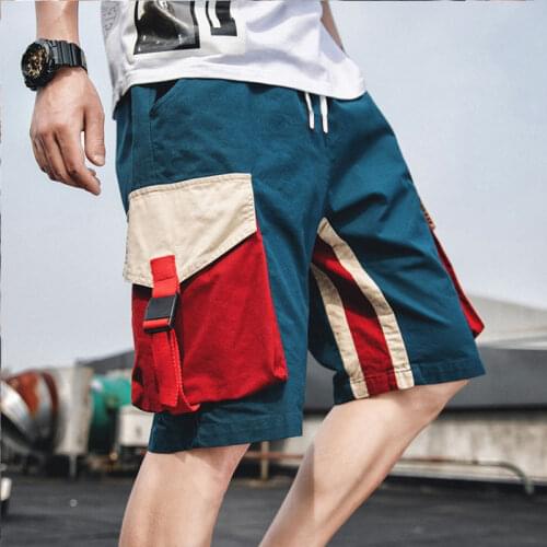 Summer Cargo Mens Shorts Knee Length Casual Pants Loose Sports Pants Mens Shorts Pants Safari Hip Hop Harem Pants Streetwear