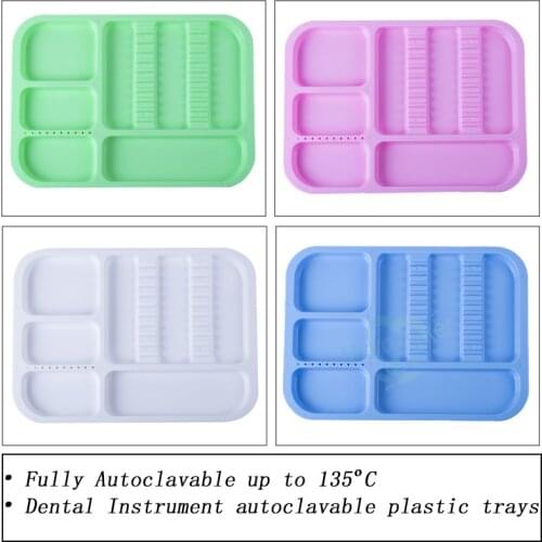 1pcs 135 Degree Autoclavable Tray Dental Autoclavable Split Segregated Placed Trays