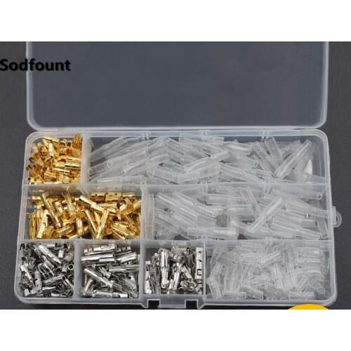 400pcs plug spring connector line terminals of male and female ear docking connector insert terminal + sheath