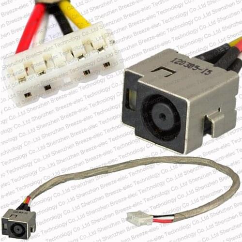 5pcs/lot tested new Laptop AC DC Power Jack connector Plug Cable wire socket for HP DV7 DV7-1000 series with free shipping