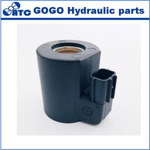 Excavator accessories SKM6 rotary solenoid valve main pump G24D G12D pilot safety solenoid valve coil inner hole 20mm height 55m