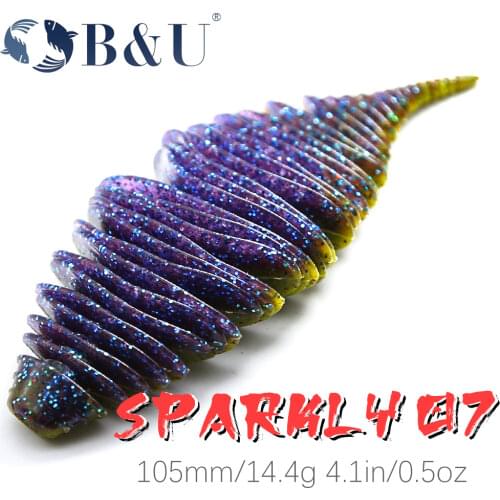 B&U BELLOWS GILL Soft Lure Worm Fishing Bass Lure Silicone Baits Soft Rubber For Fishing Swimbait Artificial leurre souple