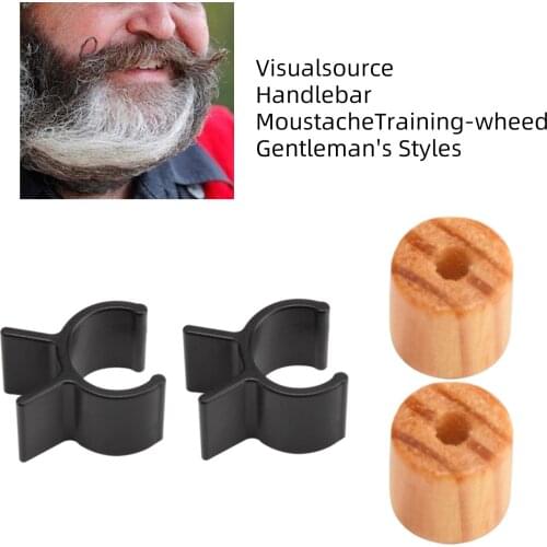 Wood Handlebar Moustache Training Wheels For Men Salon Mustache Styling Template for Beard Shaping Trimming Tool