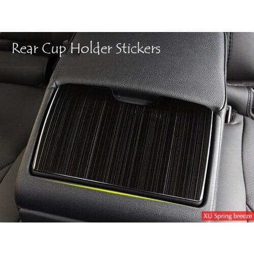 For Toyota Camry 2018 2020 2021 XV70 8th Car Chrome Rear Seat Drink Cup Holder Cover Sticker Bezel Surround Frame Car Styling