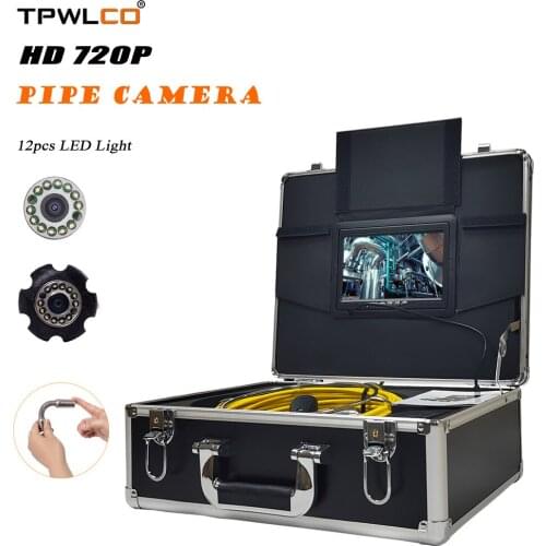 Newly Upgraded Pipe Endoscope HD 7-Inch Screen 23mm Pipeline Detector 20-50M Waterproof Industrial City Sewer Inspection Camera