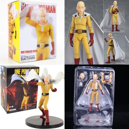 One Punch Man Figure Figma 310 Saitama Sensei DXF Anime Hero Action figure Collection Toy DXF One Punch Man Great Gifts